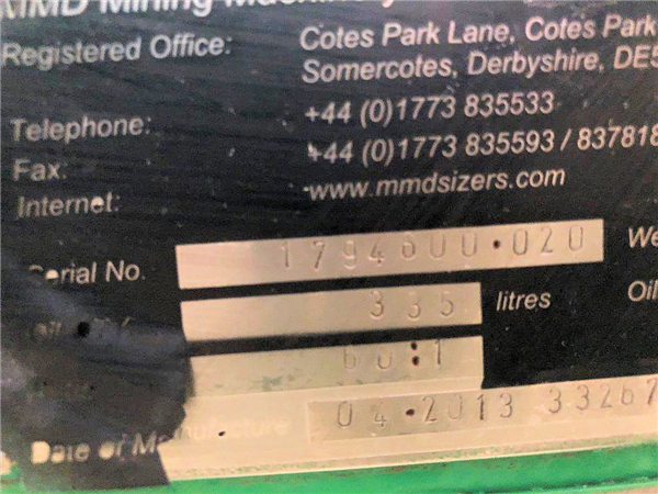 Mmd Mineral Sizing 1000 Series 3t X 6r Sizer)